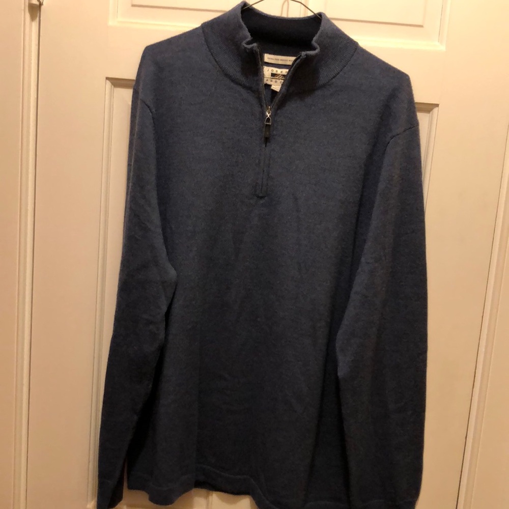 NWOT Men’s Joseph Abboud, XL, 100% merino wool, half zip sweater